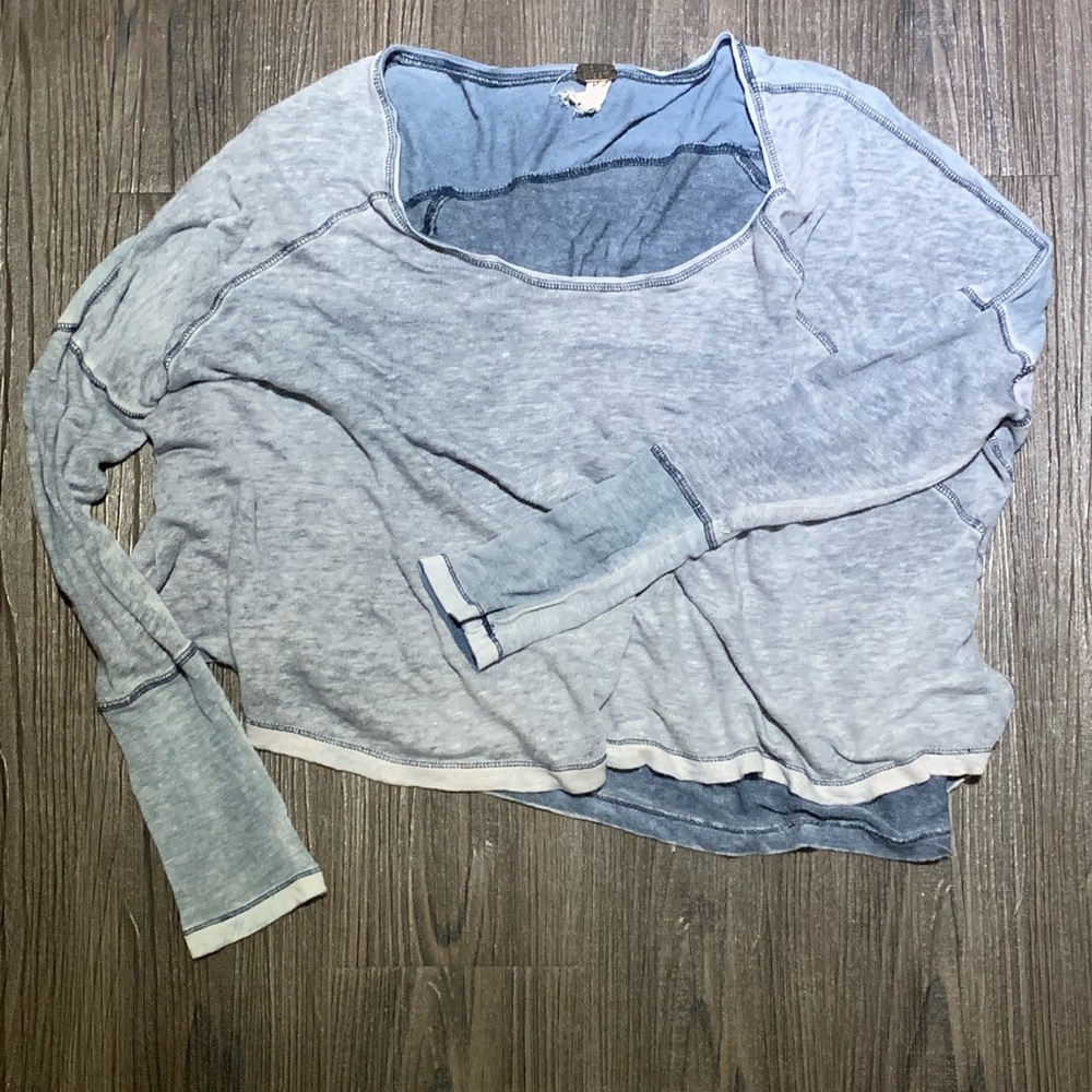 Free people we the free cropped long sleeve tee